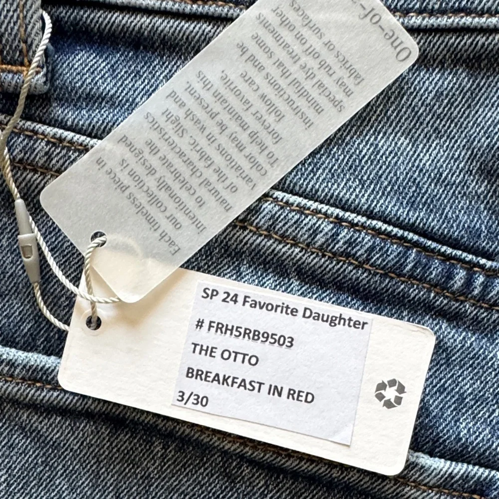 Favorite Daughter Jeans the Otto high rise boyfriend ankle straight denim 26 NWT
